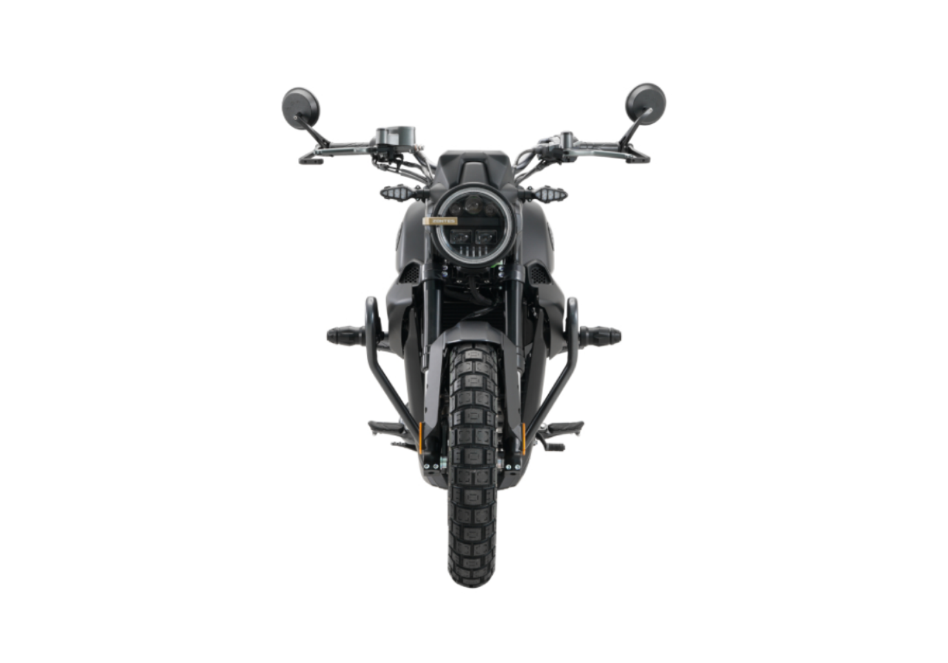 Moto ZT125-G1X-LCD a preto vista de trás.