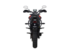 Moto ZT125-U1-LCD a preto vista de trás.