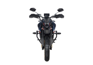 Moto ZT125-U1-LCD a preto vista de frente.