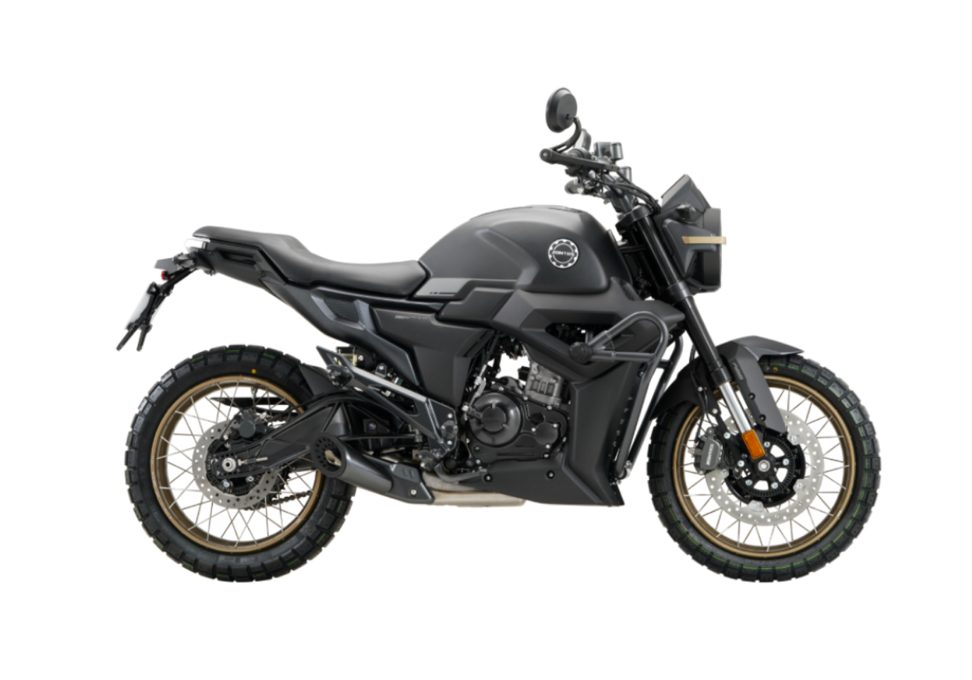 Moto ZT125-G1-LCD a preto vista do lado direito.