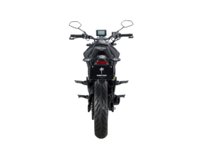 Moto ZT125-U-LCD a preto vista de trás