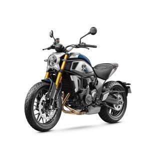 Moto 700CL-X Heritage em azul.