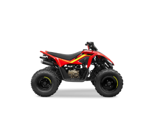 Moto CFORCE 110 em vermelho.