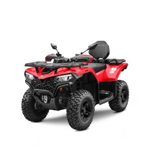 Moto CFORCE 520L em vermelho.