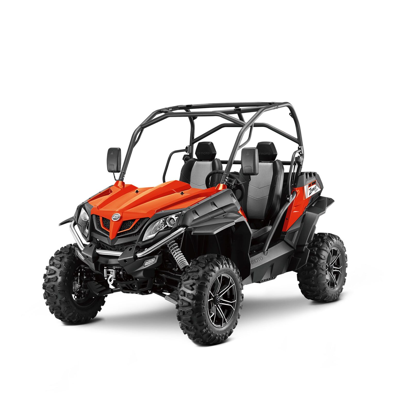 Moto ZFORCE 550EX em laranja.