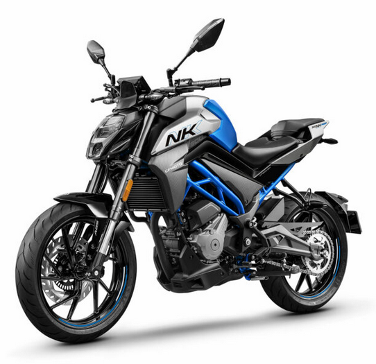 Moto 300NK em azul.