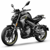 Moto 300NK em preto.