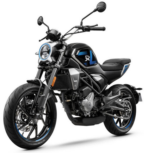 Moto 300CL-X em preto.
