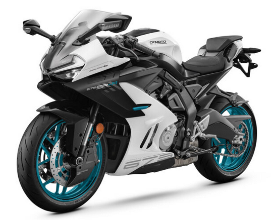 Moto 675SR-R em branco.