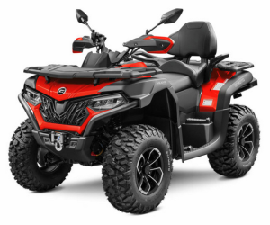 Moto CFORCE 625 Touring em vermelho.