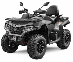 Moto CFORCE 625 Touring em cinzento.