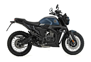 Moto ZT125-G1X-LCD em azul.