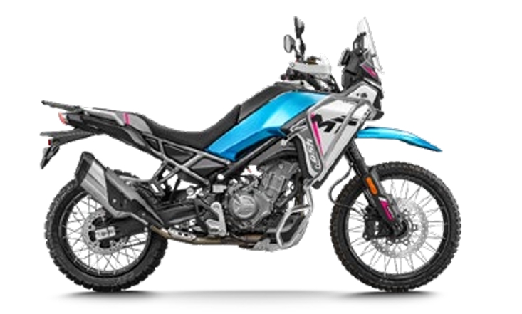 Moto 450MT Adventure a azul.